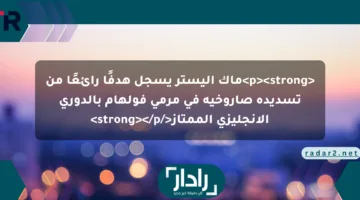 <p><strong>ماك أليستر يسجل هدفًا رائعًا من تسديدة صاروخية في مرمى فولهام بالدوري الإنجليزي الممتاز</strong></p>